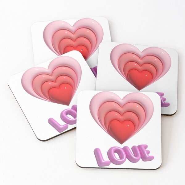 Item preview, 3D Glossy Heart Love | Pink Aesthetic Design designed and sold by Rawafi Art Studio.