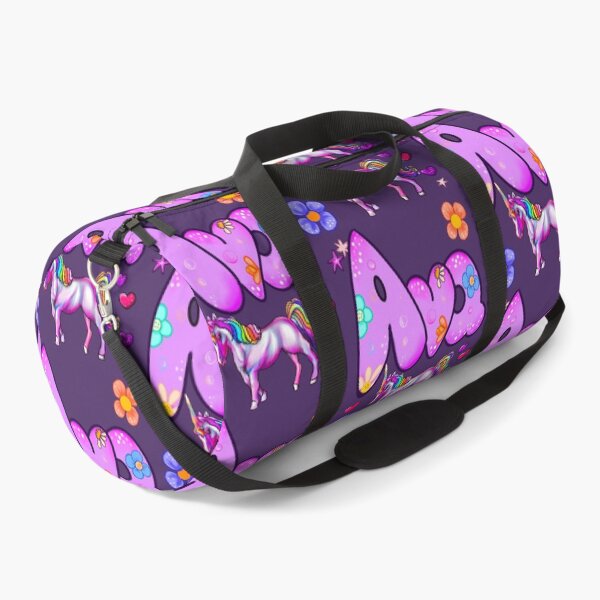 Item preview, Ava Name Design – Aesthetic Purple Floral with Cute Unicorn Illustration designed and sold by Artonmytee.