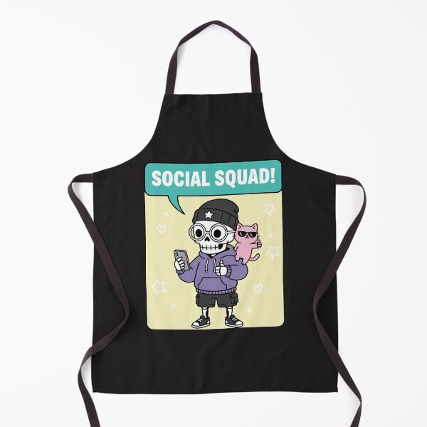 Item preview, "Social Squad" Funny Creepy Cute Skeleton Phone Addict designed and sold by Cipher & Soul.