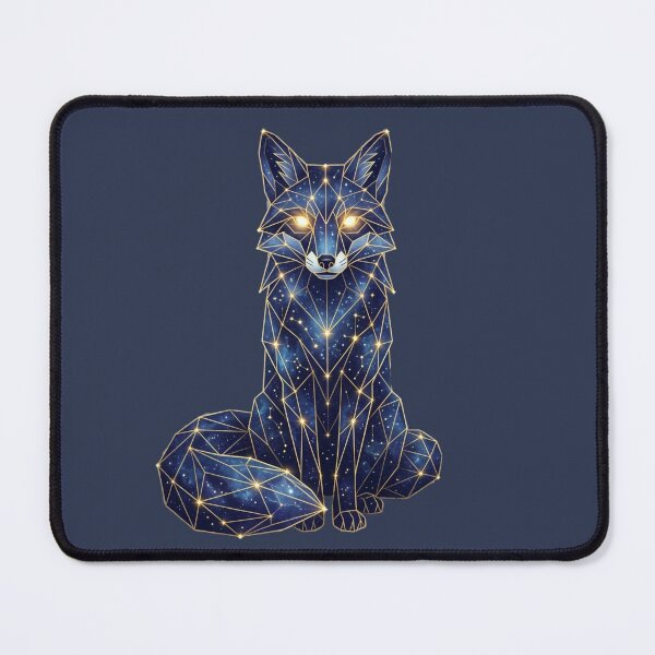 Item preview, Astral Fox Constellation - Geometric Indigo & Gold Galaxy designed and sold by AIDreamsArt.