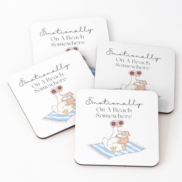Item preview, Emotionally On A Beach Somewhere | Funny Summer Vacation Quote Design designed and sold by SwampKittyCo.
