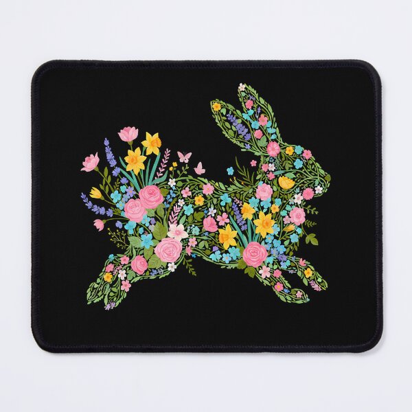 Item preview, Floral Bunny Rabbit Spring Flower Silhouette Art designed and sold by sky11PP.