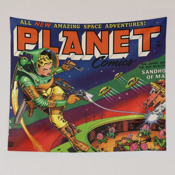 Item preview, Vintage Sci-Fi Comic Space Ranger Retro Pulp Art Fans designed and sold by RickE.