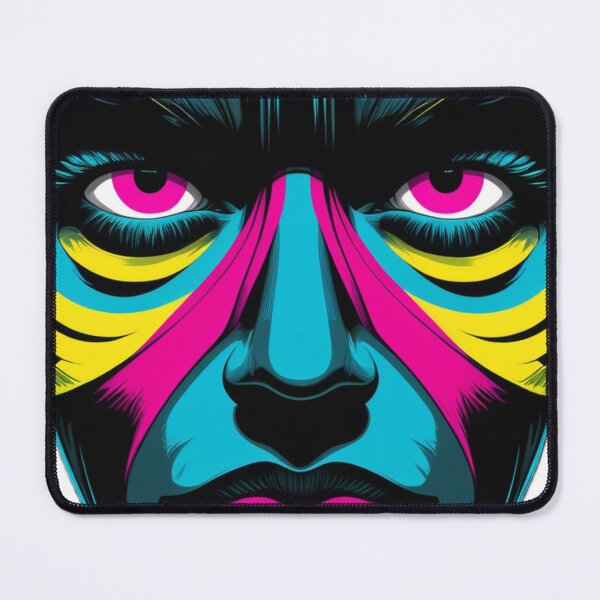Item preview, V2 Neon Tribal Face | Cyber Pop Art Mask Design designed and sold by Memora405.