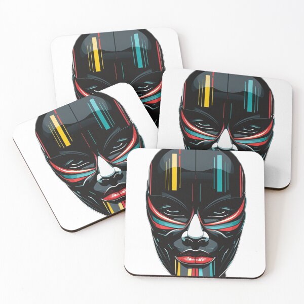 Item preview, V2 Shadow Neon Mask | Dark Cyber Face Artwork designed and sold by Memora405.