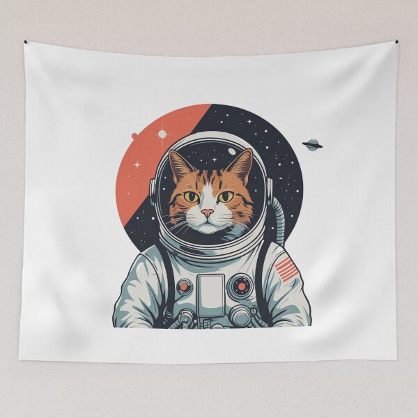 Item preview, Space Cat T-Shirt — Retro Starfield Astronaut Cat Cosmic Graphic Tee for Cat Lovers and Space Fans designed and sold by PaleInk.