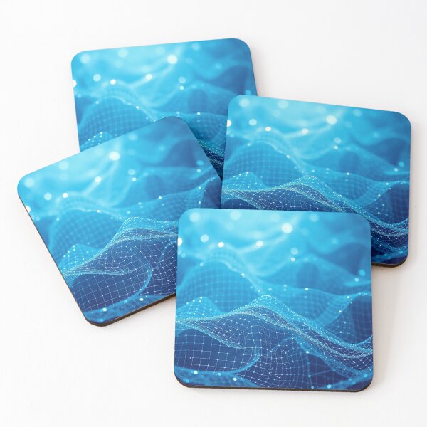 Item preview, Futuristic Blue Mesh Energy Waves designed and sold by IntelliMindDesigns.
