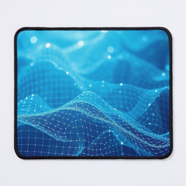 Item preview, Futuristic Blue Mesh Energy Waves designed and sold by IntelliMindDesigns.