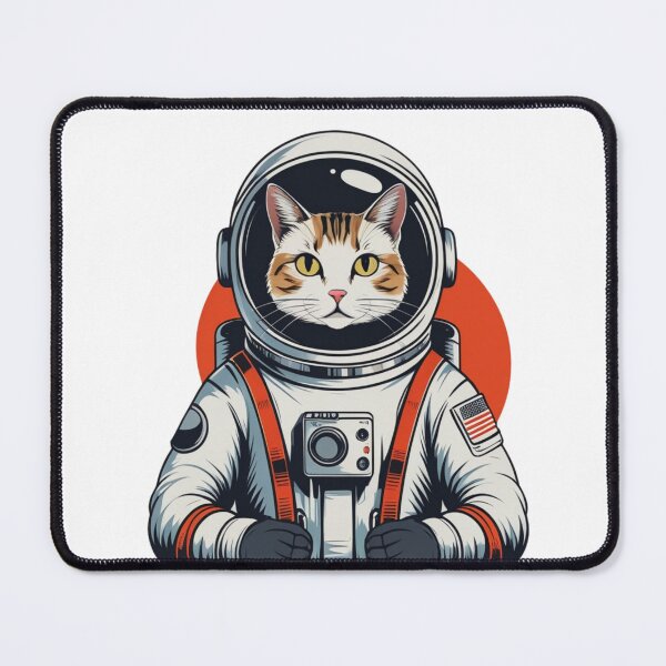 Item preview, Space Cat T-Shirt — Minimal Astronaut Cat Red Circle Graphic Tee for Cat Lovers and Space Enthusiasts designed and sold by PaleInk.