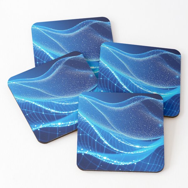 Item preview, Glowing Cyber Mesh Wave Pattern designed and sold by IntelliMindDesigns.