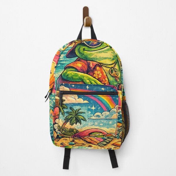 Item preview, Psychedelic Summer Frog Retro Beach Vibes Cute Vintage Frog Aesthetic designed and sold by artistezone.
