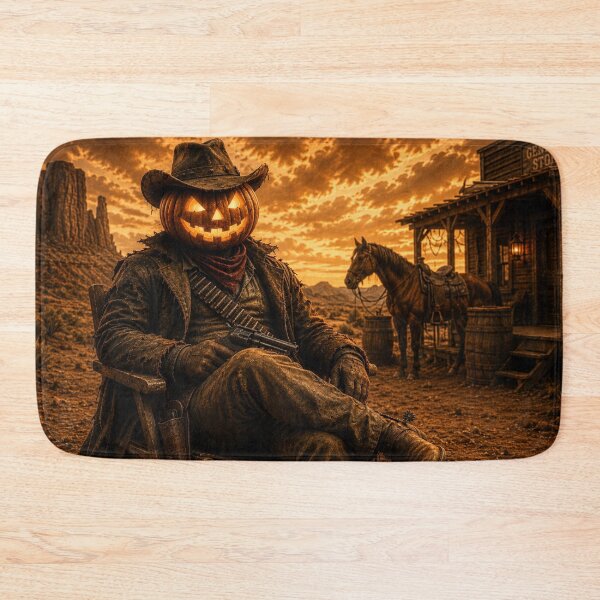 Item preview, Headless Horseman Outlaw Resting – Halloween Western Fantasy Art designed and sold by TheHorsemanRidesAgain.
