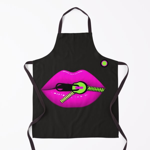 Item preview, Neon Pink Lips with Green Zipper Graphic T-Shirt designed and sold by Aimetoi.