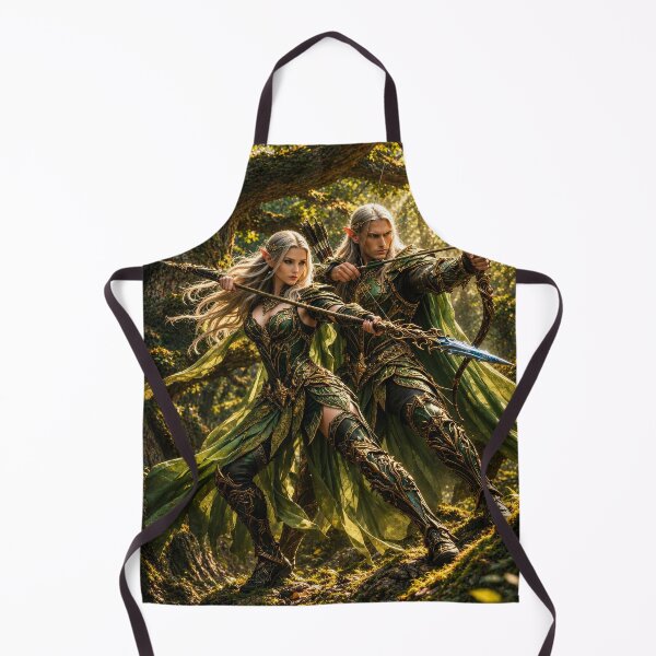 Item preview, Elven Archer Duo in Enchanted Forest | Epic Fantasy Warrior Art designed and sold by DrakariArt.
