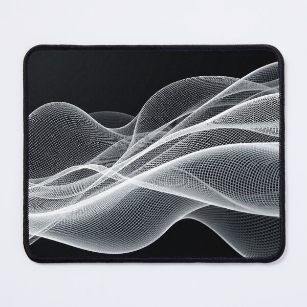 Item preview, Monochrome Futuristic Mesh Wave Art designed and sold by IntelliMindDesigns.