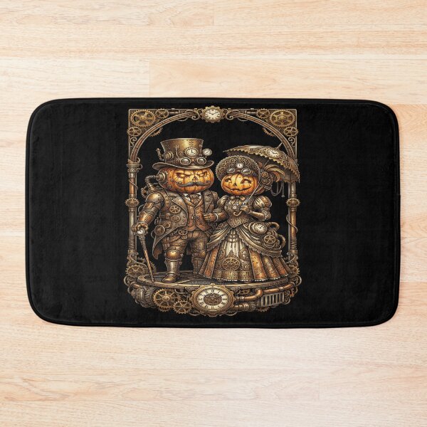 Item preview, Steampunk Pumpkin Couple Halloween Victorian Gears Art designed and sold by sky11PP.
