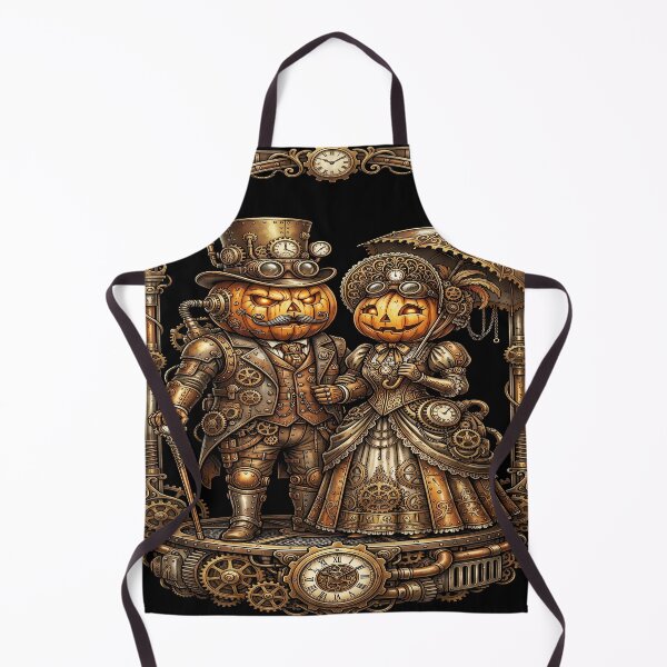 Item preview, Steampunk Pumpkin Couple Halloween Victorian Gears Art designed and sold by sky11PP.