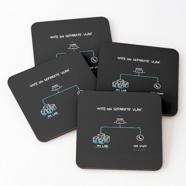 Item preview, Wife On Separate VLAN Tech Humor designed and sold by NorthingShop.