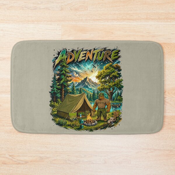 Item preview, Adventure Camp Bear – Wilderness Camping Graphic T-Shirt designed and sold by Aimetoi.