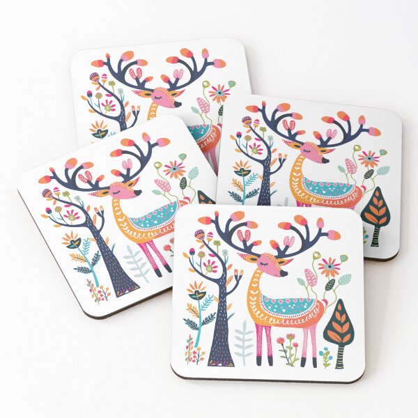 Item preview, Folk Art Deer designed and sold by FloralFolkArt.