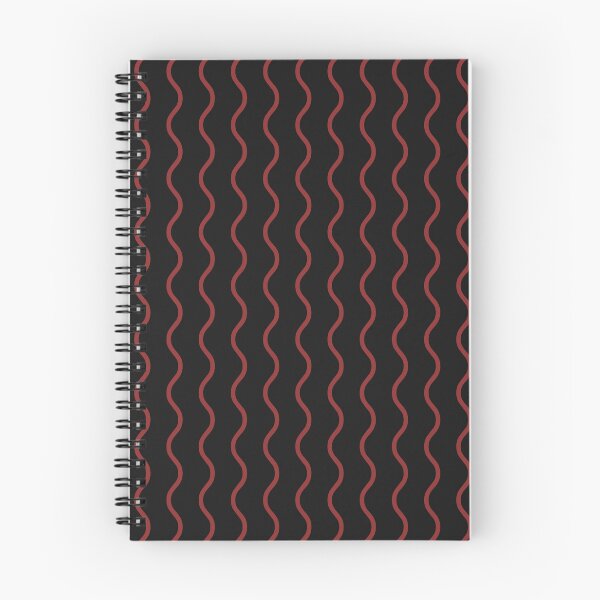 Item preview, Black And Brick Red Waves Pattern designed and sold by pattern-archive.
