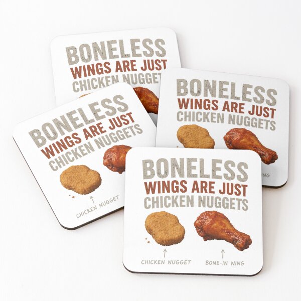 Item preview, Boneless Wings Are Just Chicken Nuggets Shirt | Funny Food Debate Tee designed and sold by SleepyLlamaClothes.