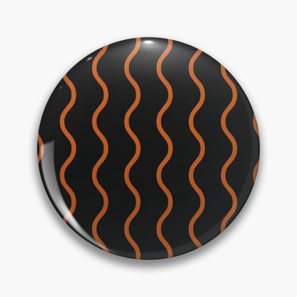 Item preview, Black And Burnt Orange Waves Pattern designed and sold by pattern-archive.