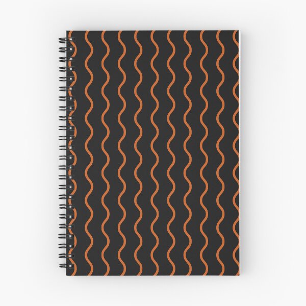 Item preview, Black And Burnt Orange Waves Pattern designed and sold by pattern-archive.