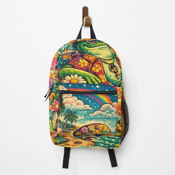 Item preview, Psychedelic Summer Frog Retro Beach Vibes Cute Vintage Frog Aesthetic designed and sold by artistezone.