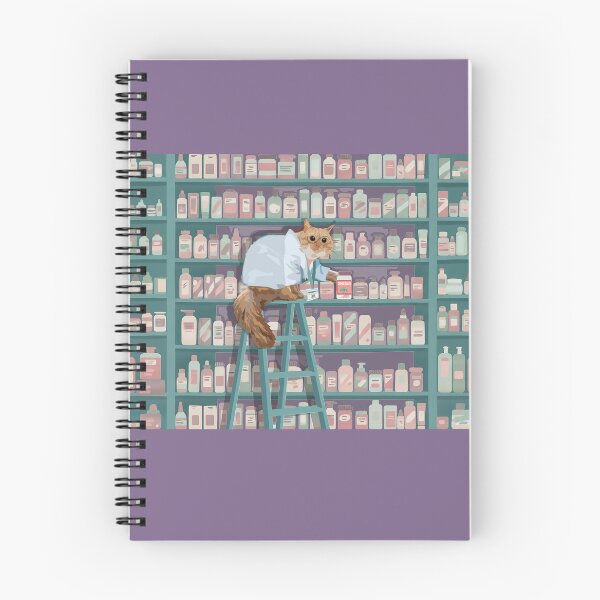 Item preview, The Pharmacist Cat – Cozy Pastel Pharmacy Illustration designed and sold by Kataverse.