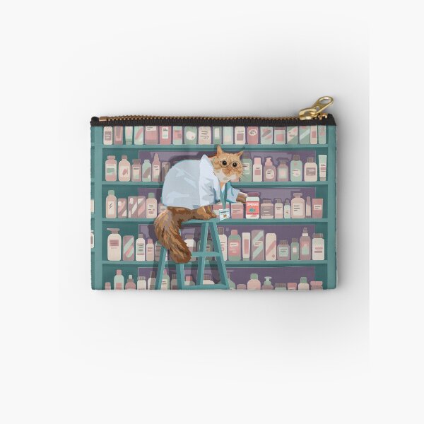 Item preview, The Pharmacist Cat – Cozy Pastel Pharmacy Illustration designed and sold by Kataverse.