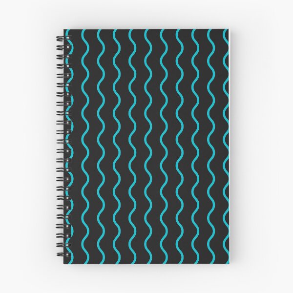 Item preview, Black And Cyan Waves Pattern designed and sold by pattern-archive.