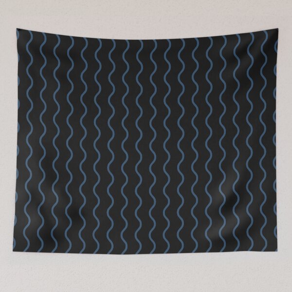 Item preview, Black And Denim Waves Pattern designed and sold by pattern-archive.