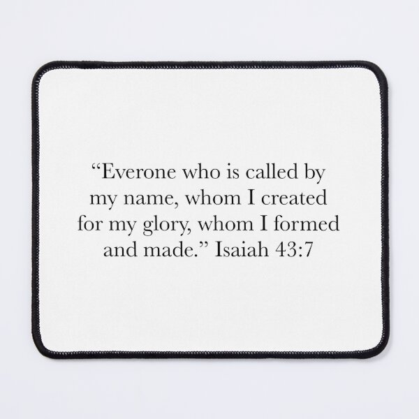 Item preview, Isaiah 43:7 Scripture Verse — Created for God’s Glory designed and sold by The Prose Atelier.