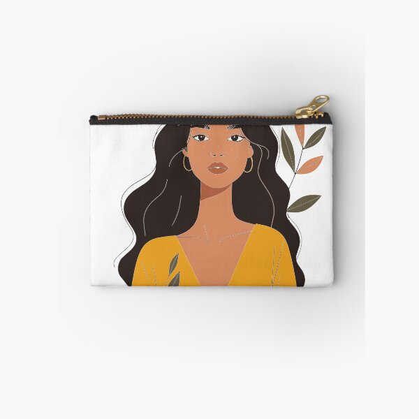 Item preview, Wavy Hair Woman Illustration - Modern Amber & Ochre Feminine Wall Art designed and sold by BestChoiceService.