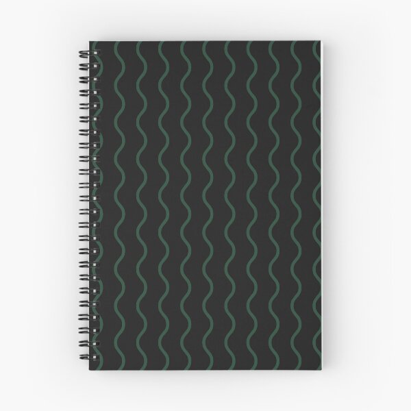 Item preview, Black And Forest Green Waves Pattern designed and sold by pattern-archive.