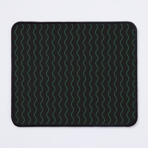Item preview, Black And Forest Green Waves Pattern designed and sold by pattern-archive.