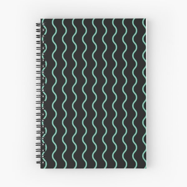 Item preview, Black And Pastel Green Waves Pattern designed and sold by pattern-archive.