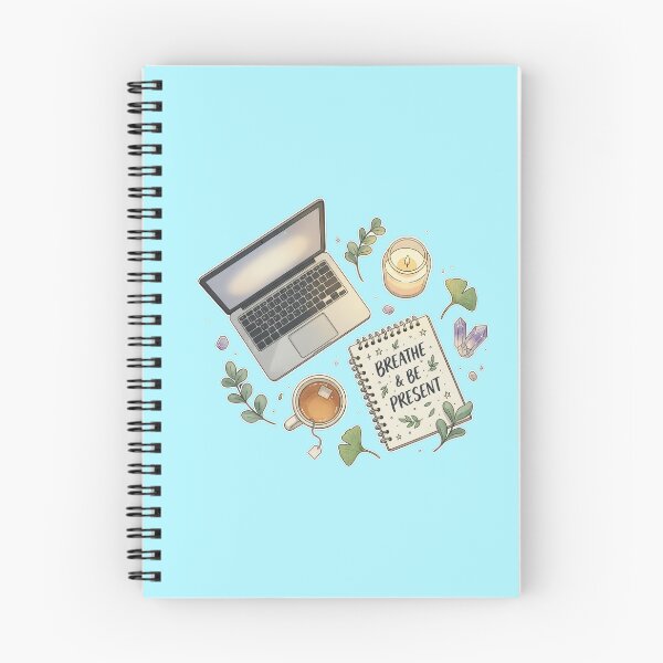 Item preview, Cozy Desktop Self Care Breathe Present Art designed and sold by BlurBlurDesign.