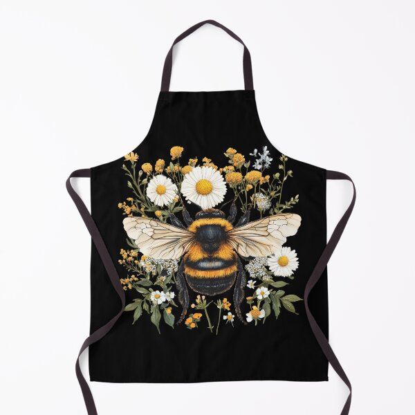 Item preview, Botanical Bee & Wildflower Design | Cottagecore Nature Art designed and sold by innerfaith.