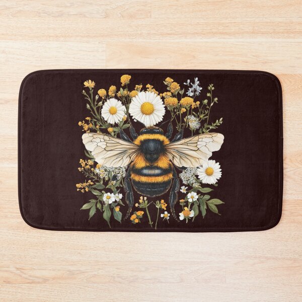Item preview, Botanical Bee & Wildflower Design | Cottagecore Nature Art designed and sold by innerfaith.