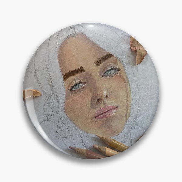 Item preview, Billie Eilish pencil drawing unfinished designed and sold by GabriellaCoccia.