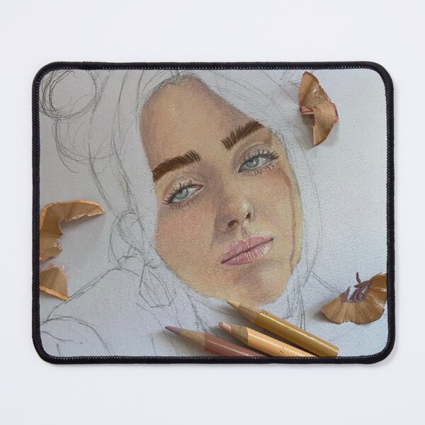Item preview, Billie Eilish pencil drawing unfinished designed and sold by GabriellaCoccia.