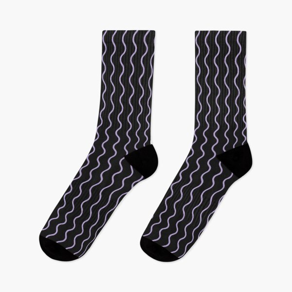 Item preview, Black And Lilac Waves Pattern designed and sold by pattern-archive.