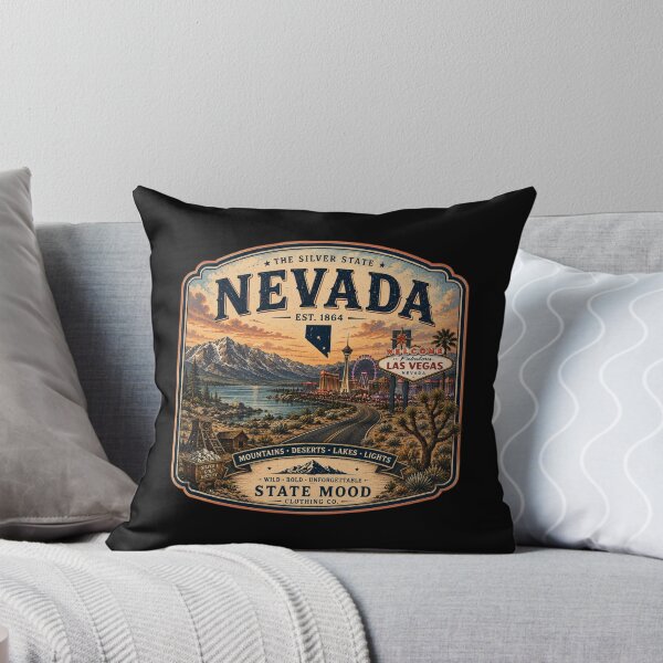 Item preview, Nevada The Silver State Vintage Las Vegas Skyline designed and sold by StateMoodDesigns.