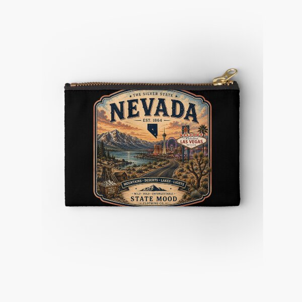 Item preview, Nevada The Silver State Vintage Las Vegas Skyline designed and sold by StateMoodDesigns.