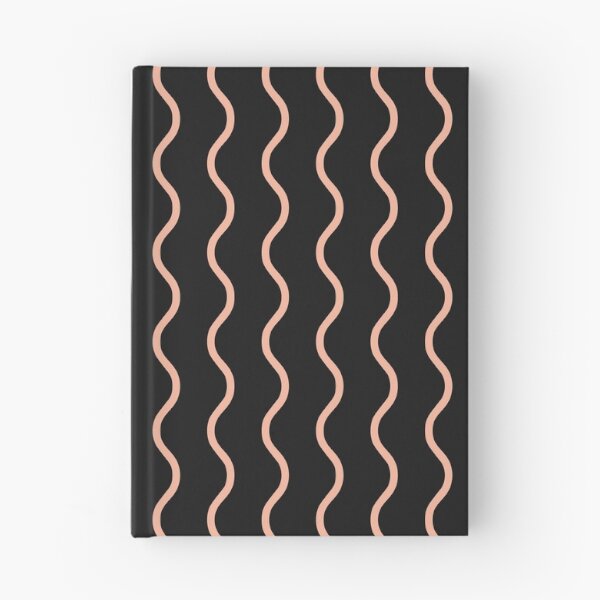 Item preview, Black And Peach Waves Pattern designed and sold by pattern-archive.
