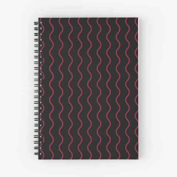 Item preview, Black And Pastel Red Waves Pattern designed and sold by pattern-archive.