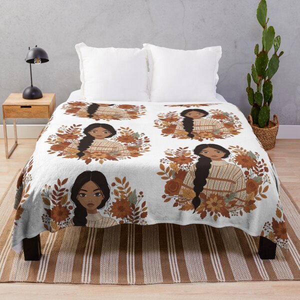 Item preview, Autumn Girl with Braid Illustration - Floral Fall Aesthetic Wall Art designed and sold by BestChoiceService.