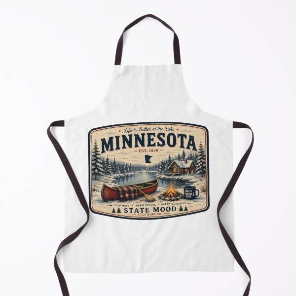 Item preview, Minnesota Vintage Lake Life Canoe Adventure Design designed and sold by StateMoodDesigns.